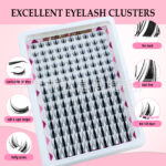 Autumn Maple Leaf 14-row Large Capacity Transparent Stem Little Devil Trilogy Natural Segmented False Lashes Soft Curled