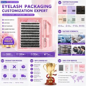 No-glue false eyelashes, European and American manufacturer customized 3040D cross-border false eyelashes with glue, wholesale DIY eyelashes