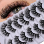 Cross-border false eyelashes, European and American style, 7 pairs, thick and curly 5D messy style, one-piece European and American fox-style slanting