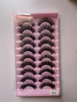 European and American thick eyelashes 8D fluffy curled voluminous false eyelashes multi-layer long cross mink-like lashes