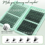 European and American cross-border best-selling false eyelash set 640 clusters hot melt flower lashes 20D30D40D50D large capacity 32 rows