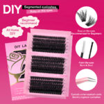 Amazon 30P 40P 32 rows false eyelash glue for export 60P 80P cluster lashes book Europe and America cross-border eyelashes
