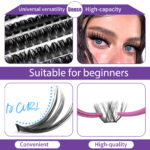 640PCS DIY Cluster Lashes OEM Custom Logo,1D Samp5D Bulk Mfr