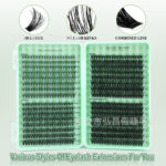 European and American cross-border best-selling false eyelash set 640 clusters hot melt flower lashes 20D30D40D50D large capacity 32 rows