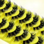 Cross-border bestseller, 10 pairs Russian volume false eyelashes, European and American thick, three-dimensional, curly, flat false eyelash factory