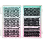 Cross-border large-capacity lash book, voluminous segmented false eyelashes, internet-famous Asian-style dense camera-ready 3D realistic false eyelashes