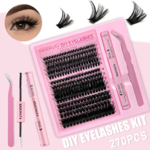 Source factory DIY segmented eyelash set, OEM branding and repackaging available, stock wholesale, cross-border customization LOGO