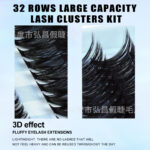 20D/30D/40D/50D 640 clusters eyelash book false eyelashes D curl source factory grafted flower type lashes