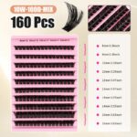 Cross-border 40D brown segment false eyelashes mixed DIY large capacity thick curly self-lash hot melt cluster manufacturer