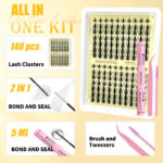 Cross-border best-selling false eyelashes mixed large capacity D-curled European and American thick autumn maple leaf self-adhesive eyelash glue set