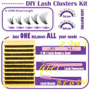 200pcs DIY Lash Clusters OEM ODM Custom Eyelash Supplier