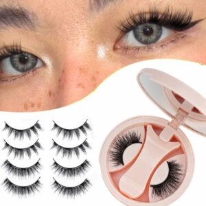 Magnetic Eyelashes Magnetic False Eyelashes Integrated Box Set Little Devil Fox Style Glue-Free False Eyelashes Cross-Border Factory Wholesale