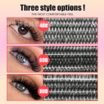 Cross-border bestseller DIY single-cluster false eyelashes 40D/60D/80D self-lash extension cluster lash set large capacity source