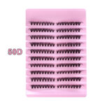 Amazon cross-border false eyelashes washboard 80D large capacity thick type European and American segmented false eyelashes Russian outside