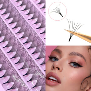 Cross-border bestseller glue-dot cluster lashes 5-20D, tapered, natural and dense, for eyelash extensions