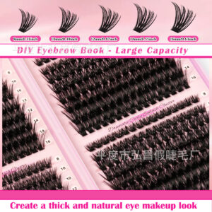 Cross-border bestseller 80D/100D mixed 32-row lash book false eyelashes factory stable supply cluster lashes