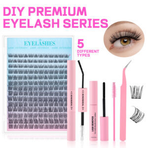 Amazon Hot Selling New DIY Lashes False Eyelash Extension Double-Ended Glue Russia Cross-Border Eyelash Kit