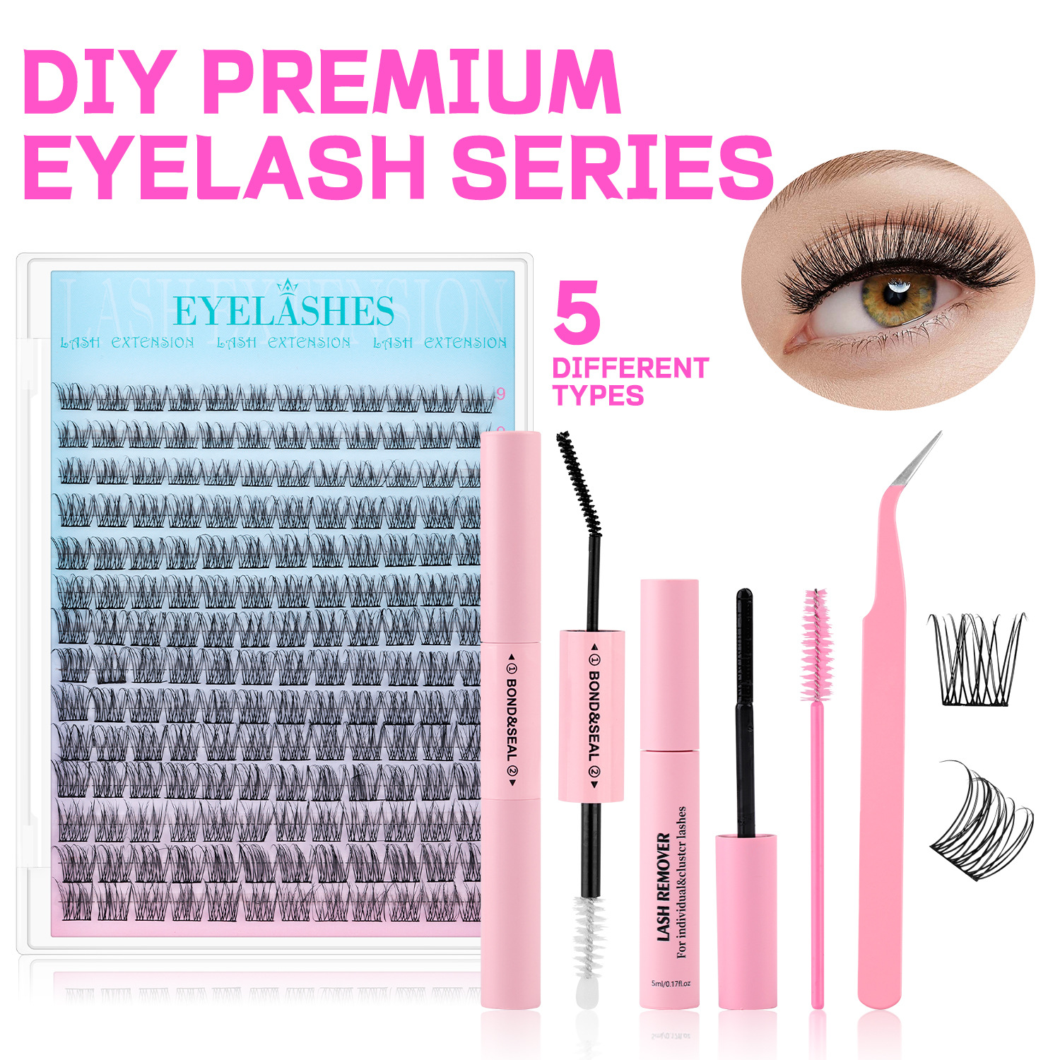 o1cn01qczp8e2eebzowwpbp 2215841308713 0 cib.jpg Amazon Hot Selling New DIY Lashes False Eyelash Extension Double-Ended Glue Russia Cross-Border Eyelash Kit