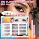 Export style Japanese and Korean DIY 24-row eyelash cross-border set DIY Cluster Lashes mixed style false eyelashes