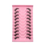 Cross-border best-selling large-capacity one-piece false eyelashes with black stem, thick, curly, fox-style false eyelashes, pair hair source factory
