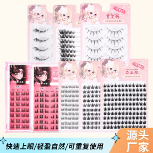 10 Rows Bulk Spiky False Lashes Pure Desire White Moonlight Lazy Three-Step Pure Wild Little Devil Mix