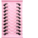 Cross-border one-piece 10-pair false eyelashes, cat-eye elongated tail style, European and American hot girl style, double eyelid false eyelashes