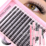 Hot-selling Amazon cross-border EU/US fake eyelash set 30D 40D 50D 60D 80D single-cluster 3D hot-melt flower lashes