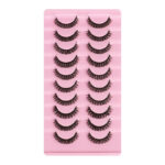 Cross-border Europe, America, Russia DD curl thick simulated curly big eye 3D imitation mink false eyelashes in stock wholesale eye tail
