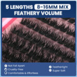 American Cross-border Fairy Wheat Stalk Fine Stem Natural False Eyelash Set 10-16mm Round Eye Enlarging