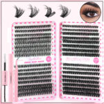 Eyelash Book 30P 40P 32 Row False Eyelash Glue Set 60P 80P Cluster Lashes Thick Segmented European American Cross-border Fluffy