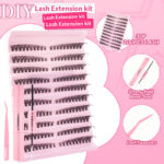 Cross-border Amazon DIY single-cluster segmented fluffy false eyelash set, thick style, hot-melt self-lash extension, 10 rows