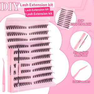 Cross-border Amazon DIY single-cluster segmented fluffy false eyelash set, thick style, hot-melt self-lash extension, 10 rows