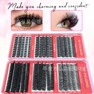 Cross-border bestseller, 6 styles DIY new large-capacity mixed lash book, thick and curled, 8-16mm, factory