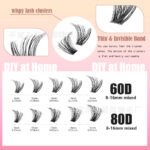 Cross-border best-selling DIY single-cluster false eyelashes 60D/80D self-lamination flower eyelash set large capacity source