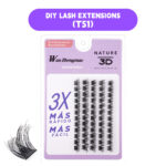 Factory direct supply 5-row 3D simulation natural hot-melt cluster lashes 10p 20p 30p 40p, comic-style lashes in multiple lengths