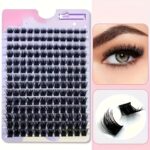 Cross-border 40D brown segment false eyelashes mixed DIY large capacity thick curly self-lash hot melt cluster manufacturer