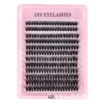 Hot-selling Amazon cross-border EU/US fake eyelash set 30D 40D 50D 60D 80D single-cluster 3D hot-melt flower lashes