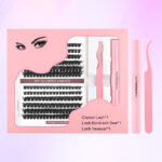 Pingdu Factory New Cross-border False Eyelashes DIY Single Cluster Fluffy Thick Curled欧美 Hot Melt Flower Lashes 60P