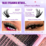 Cross-border bestseller, foreign trade single-cluster segmented DIY natural thick false eyelashes, large-capacity lash book, self-applied eyelashes