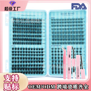 Amazon Cross-Border Best-Selling False Eyelash Set, Wheat Spike Pure Wild Autumn Maple Leaf Triple Fishtail, Large Capacity Hot Melt Cluster Lashes