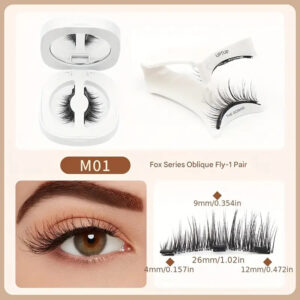 Cross-border Europe and America Amazon hot-selling magnetic false eyelashes with three magnets upgraded natural thick and easy-to-apply eyelashes wholesale