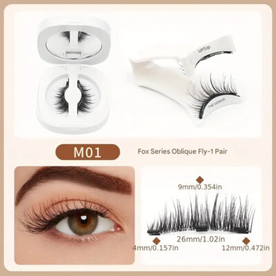 Cross-border Europe and America Amazon hot-selling magnetic false eyelashes with three magnets upgraded natural thick and easy-to-apply eyelashes wholesale