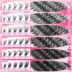 European and American best-selling eyelash book 30D-100D thick European and American large-capacity mixed eyelashes hot-selling Amazon eyelash book