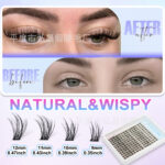 European and American Amazon cross-border best-selling feather fan false eyelash set, single cluster 3D eyelashes, fluffy and eye-enlarging