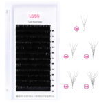Single flat lashes for planting and lash extension, cross-border, double-tipped air flat lashes, densely arranged with curl, flatness, and dense arrangement