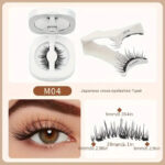 Cross-border Europe and America Amazon hot-selling magnetic false eyelashes with three magnets upgraded natural thick and easy-to-apply eyelashes wholesale