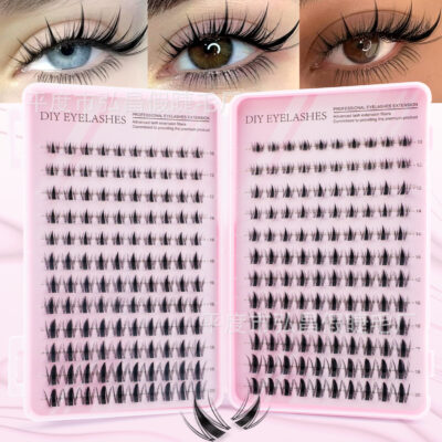 TK cross-border hot-selling DIY false eyelash set, autumn maple leaf transparent band 10-20mm mixed length lash book tool