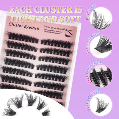 Cross-border DIY segmented 10-row lashes, fluffy natural thick 30--100Pcs series 3D false eyelash extension