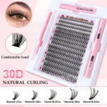 European and American cross-border bestseller false eyelash set 50D/80D/100D single cluster segmented 3D eyelashes wild fluffy
