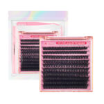 European and American cross-border set 3D large capacity 200D three-dimensional fluffy thick imitation mink European and American self-lash extension segmented eyelashes